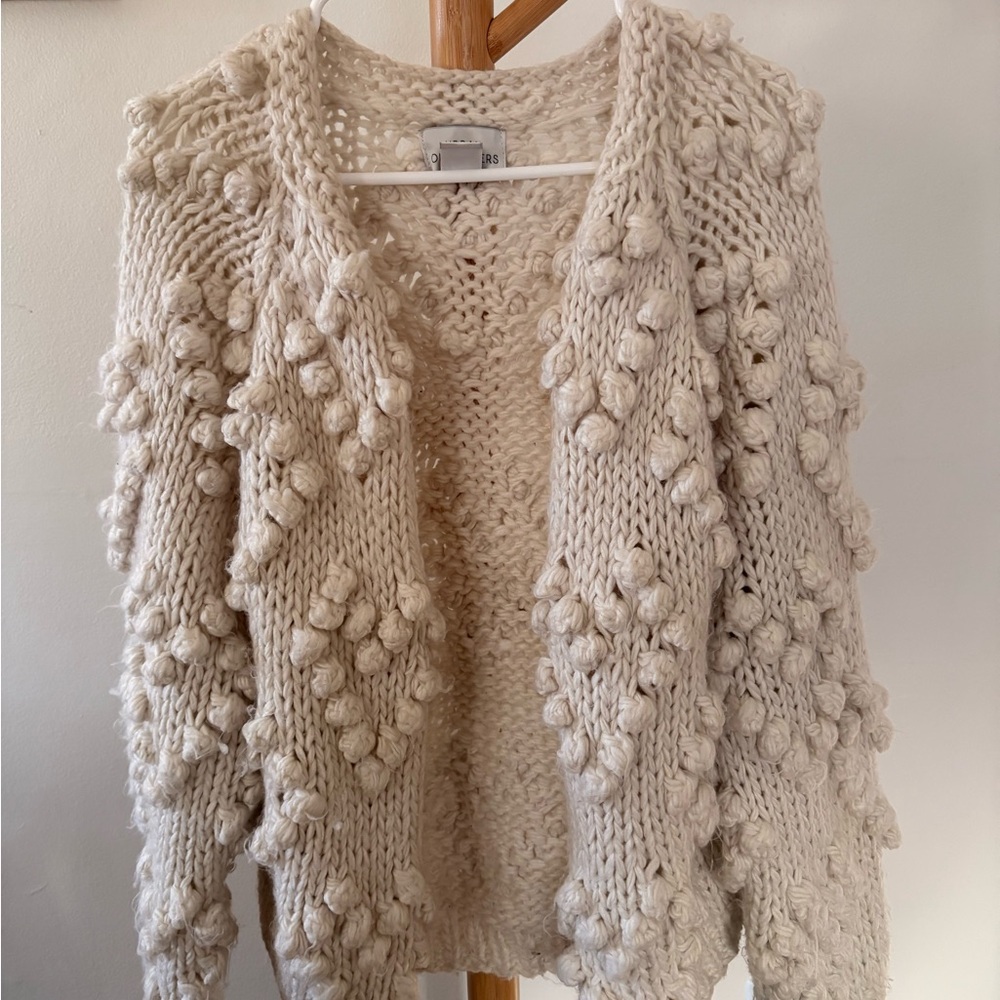 Urban Outfitters Textured Cream Cardigan